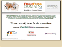 Tablet Screenshot of fixedpricedomains.com